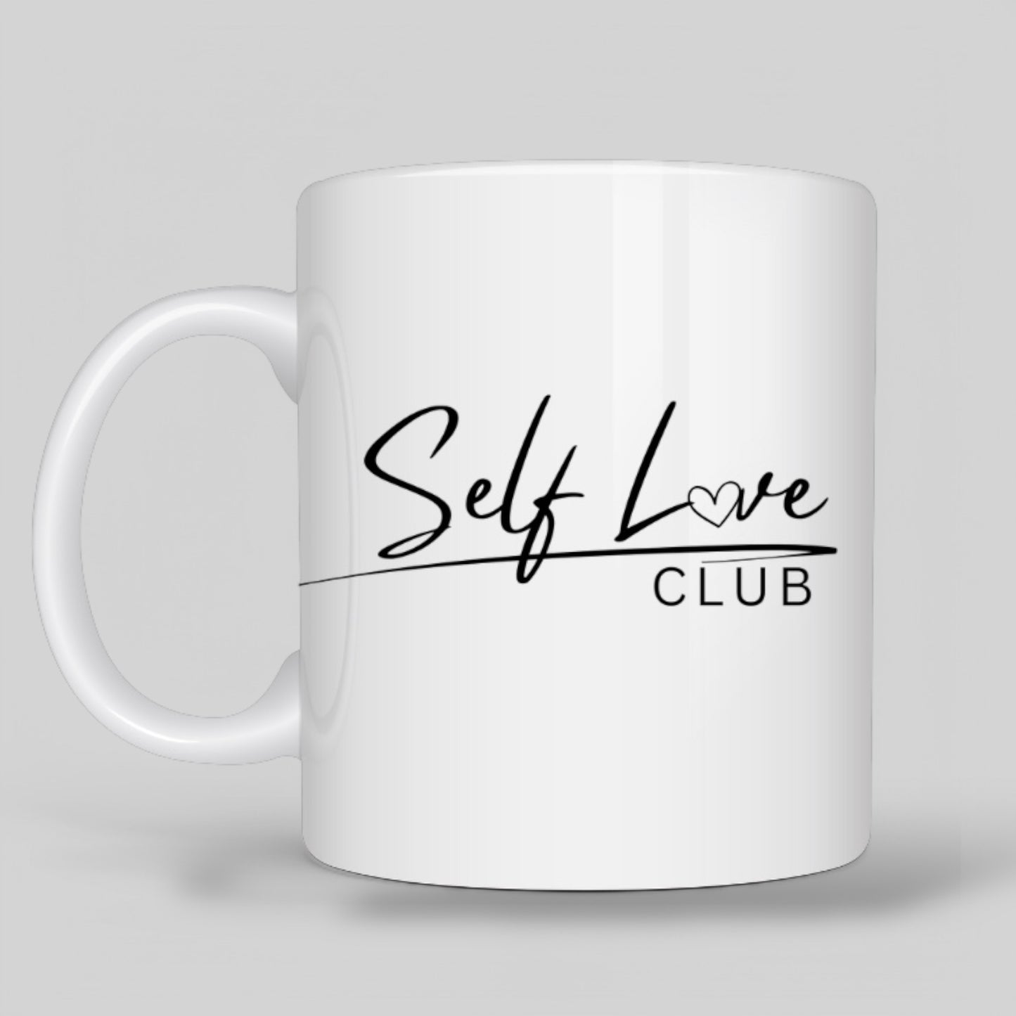 Self Love Club White Ceramic Mug – Minimalist Design